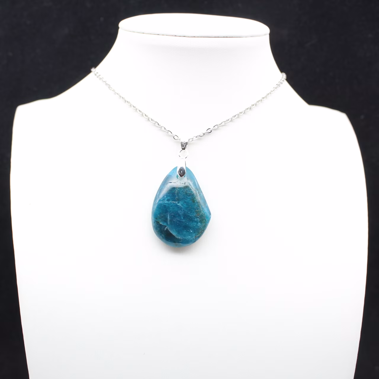 Pendentif Apatite Bleue Madagascar - Minéralogie Authentique