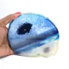 Agate bleue en tranche issue des gisements du Brésil - 0