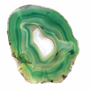 Spécimen d'agate verte tranchée – Origine Brésil 240 g