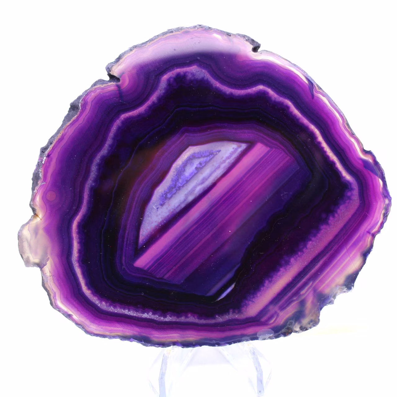 Tranche d Agate de Collection, Coloris Violet Artificiel