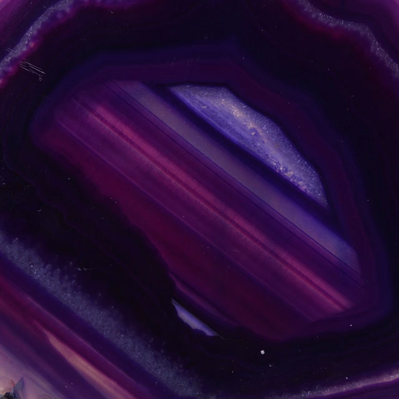 Tranche d Agate de Collection, Coloris Violet Artificiel