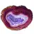 Agate du Brésil, Tranche de Pierre Ornementale Violette