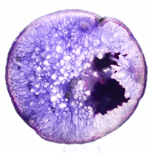 Tranche d'Agate Massive du Brésil, Nuances Violettes