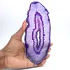 Décoration Minérale : Tranche d'Agate Violette Brésil - 3