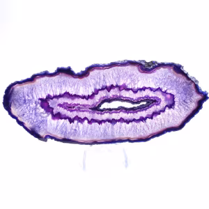 Décoration Minérale : Tranche d'Agate Violette Brésil