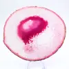 Tranche d’agate teinté rose décorative - 0