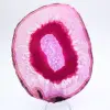 Section d’agate rose teinté polie - 1