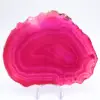 Agate décorative teinté rose en tranche - 0