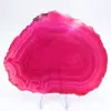 Agate décorative teinté rose en tranche - 1