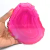 Agate décorative teinté rose en tranche - 3