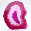 Tranche d’agate teinté rose naturelle - 0