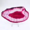 Tranche fine d’agate teinté rose - 0