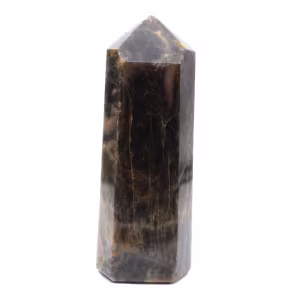 Grand Prisme en Pierre de Lune Noire - Microcline de Madagascar