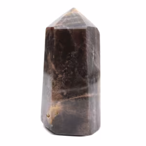 Prisme en Pierre de Lune Noire de Madagascar - Microcline dense