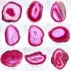 Tranche polie d’agate rose teinté - 0