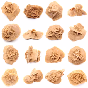 Petite Rose des sables du Maroc : fragment géologique naturel