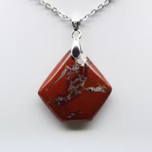 Pendentif Minéral Jaspe Rouge
