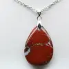 Jaspe Rouge Madagascar et Chaine - 0