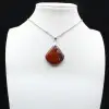 Pendentif Carré Jaspe Rouge - 2