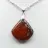 Pendentif Carré Jaspe Rouge