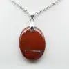 Collier Pendentif Jaspe Rouge - 0