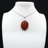 Collier Pendentif Jaspe Rouge - 1
