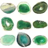 Tranche d'agate verte naturelle – Pièce décorative 250 g - 0