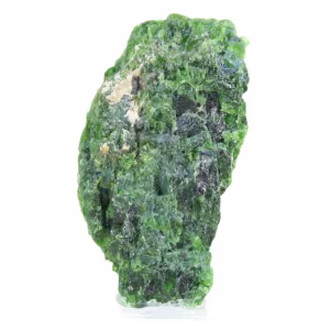 Chromediopside brut sur socle, pierre verte scandinave 60 g