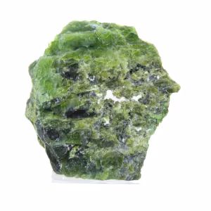 Chromediopside brut naturel de Finlande sur socle 65 g