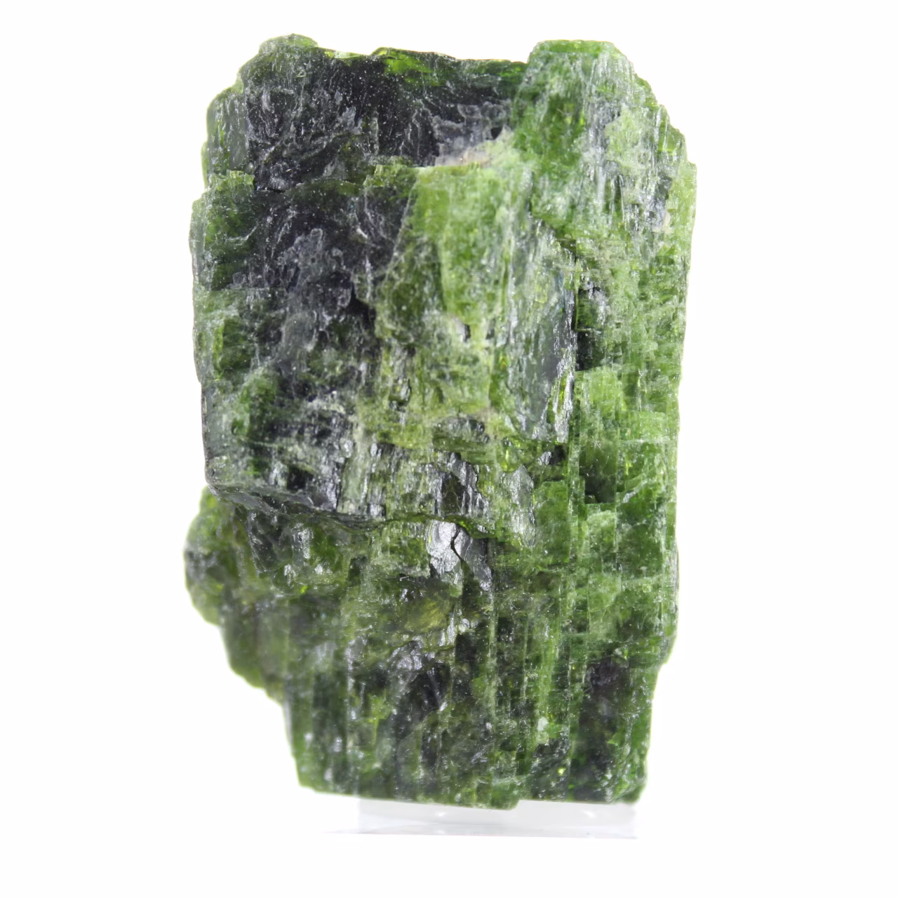 Chromediopside brut de collection, pierre verte finlandaise 65 g