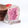 Cobaltocalcite du Congo sur socle acrylique, cristaux naturels - 1