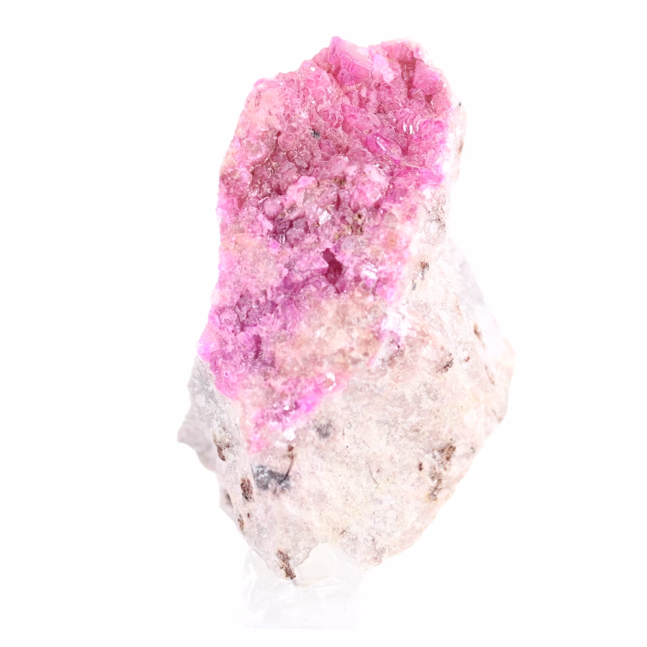 Cobaltocalcite congolaise : cristaux sur matrice minérale