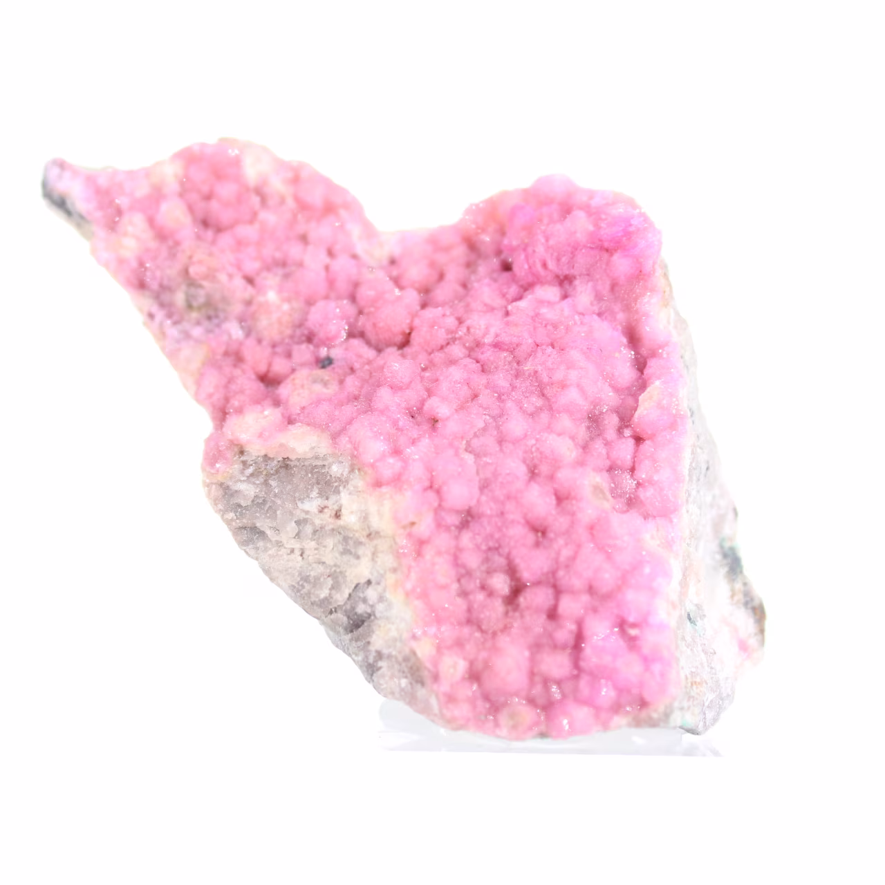 Cobaltocalcite du Congo : cristaux sur gangue à exposer