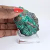 Brochantite du Chili : Minéral Brut sur Gangue et Socle - 1