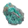 Brochantite du Chili : Minéral Brut sur Gangue et Socle - 0