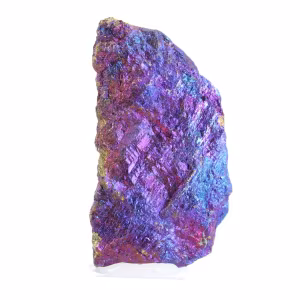 Chalcopyrite mexicaine irisée en spécimen sur socle