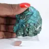 Chalcopyrite irisée du Mexique, agrégats métalliques sur socle - 1