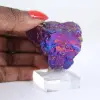 Chalcopyrite mexicaine irisée en pièce minérale sur socle - 1