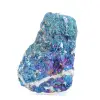 Chalcopyrite du Mexique en agrégat irisé, présentation sur socle - 4