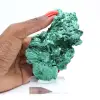 Grand agrégat de malachite en aiguilles de RDC sur socle acrylique - 7