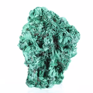 Petit spécimen de malachite fibreuse de RDC, socle acrylique inclus