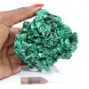 Malachite aciculaire du Congo, pierre naturelle décorative sur socle - 7