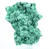 Malachite fibreuse au profil plat de RDC, minéral décoratif sur socle - 1