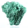Malachite verte naturelle du Congo en agrégat fibreux, sur socle - 1