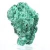 Malachite verte naturelle du Congo en agrégat fibreux, sur socle - 2