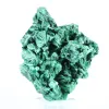 Échantillon de malachite fibreuse congolaise sur socle transparent - 0