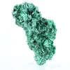 Pierre de malachite de RDC en fibres rayonnantes, socle acrylique - 1