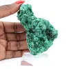 Pierre de malachite de RDC en fibres rayonnantes, socle acrylique - 6