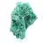 Malachite du Congo à structure fibreuse, spécimen minéral sur socle