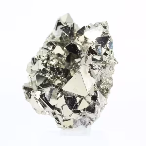 Pyrite octaédrique du Pérou – Cristallisation sur socle acrylique